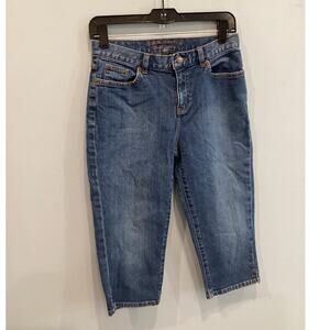 Vintage Ralph Lauren Womens Jean Capris Size 2P 2 Y2K Fisherman Jorts 90s Modest